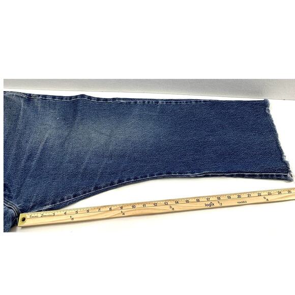 Levis 517 Mens Jeans 38 x 26 Medium Wash Denim Bootcut Raw Hem - Picture 9 of 10